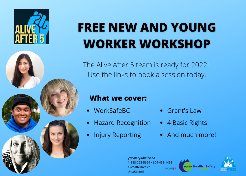 Young Workers (alive After 5) - Bcfed Health & Safety Centre